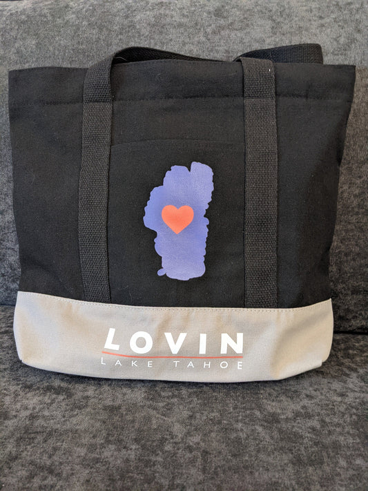 Canvas Tote Bag w/ zippered pockets